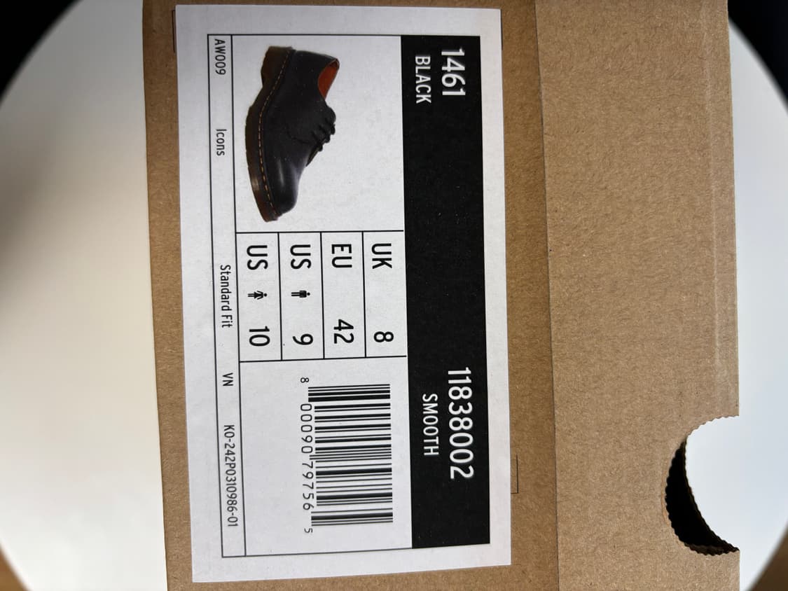 닥터마틴 1461 스무스 블랙(UK8/US9)(270~275mm) 상품이미지5