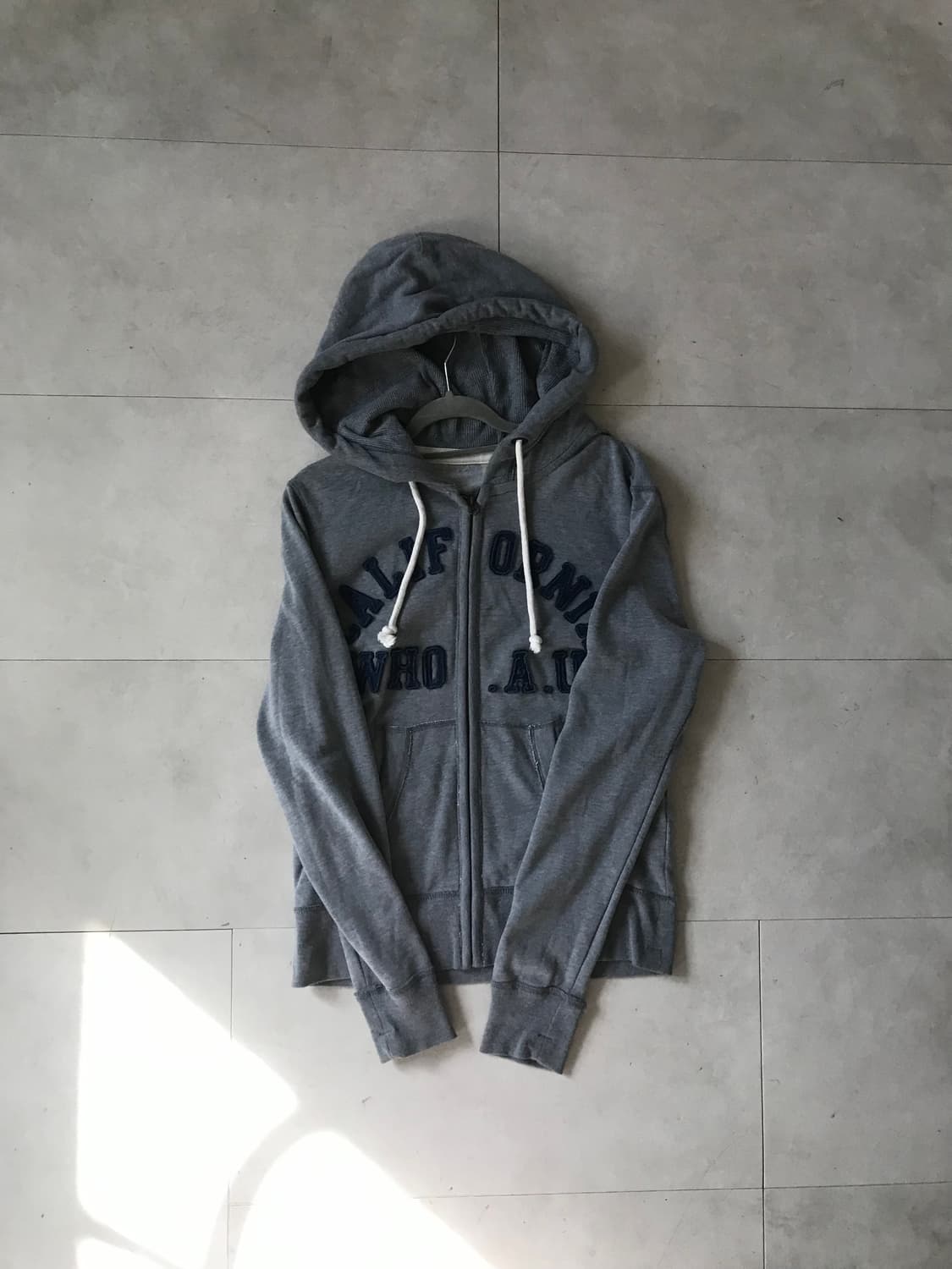 후아유 그레이 네이비 후드집업 상품이미지6