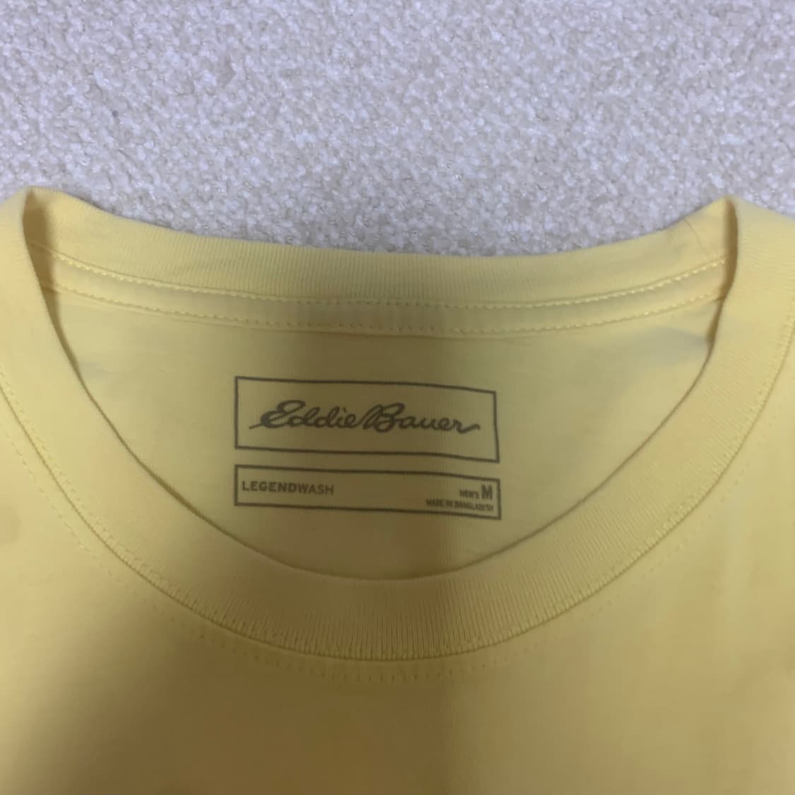 에디바우어 라이트 옐로우 라운드 반팔티셔츠 105 상품이미지2