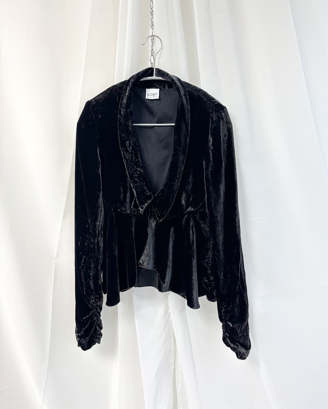 PAOLA FRANI velvet fluid shirring jacket 상품이미지4