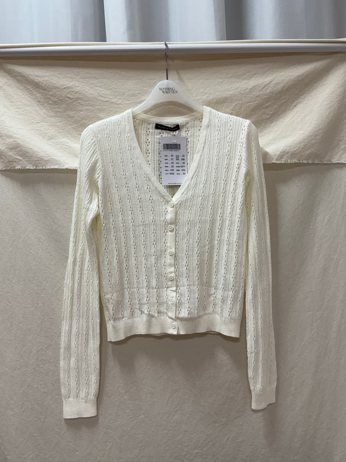 브랜디멜빌 펀칭가디건ivory 상품이미지1