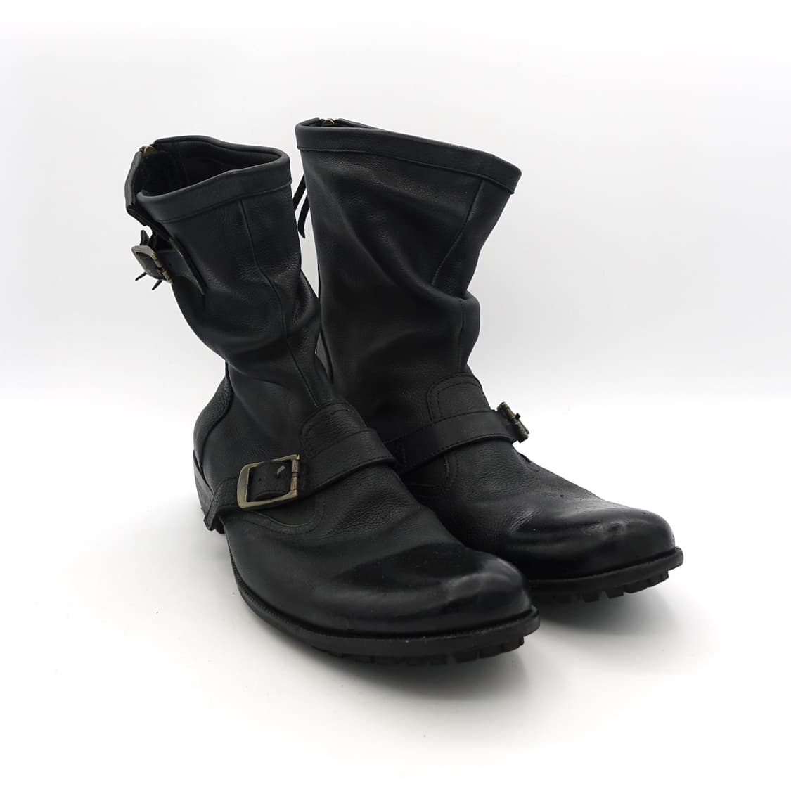 KATHARINEHAMNETT 캐서린햄넷 블랙 러버딥 고딕 레더 부츠  상품이미지3