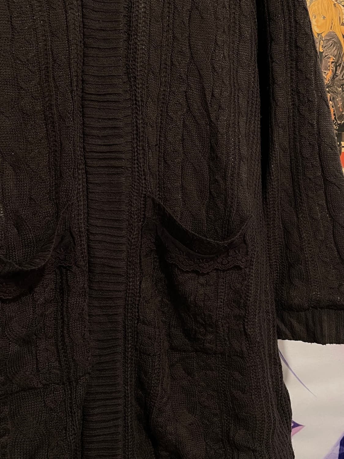 axes femme 엑시즈팜 딥브라운 롱 니트 후드 자켓 가디건 모리 상품이미지4