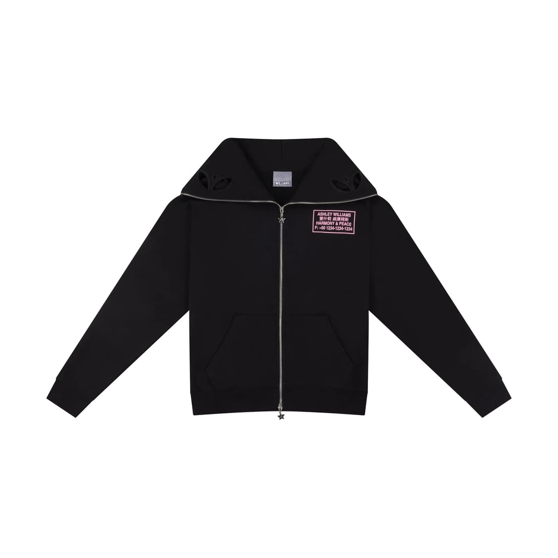 (M,L) 애슐리 윌리엄스 하모니&피스 버터플라이 후드 / 블랙핑크 상품이미지3