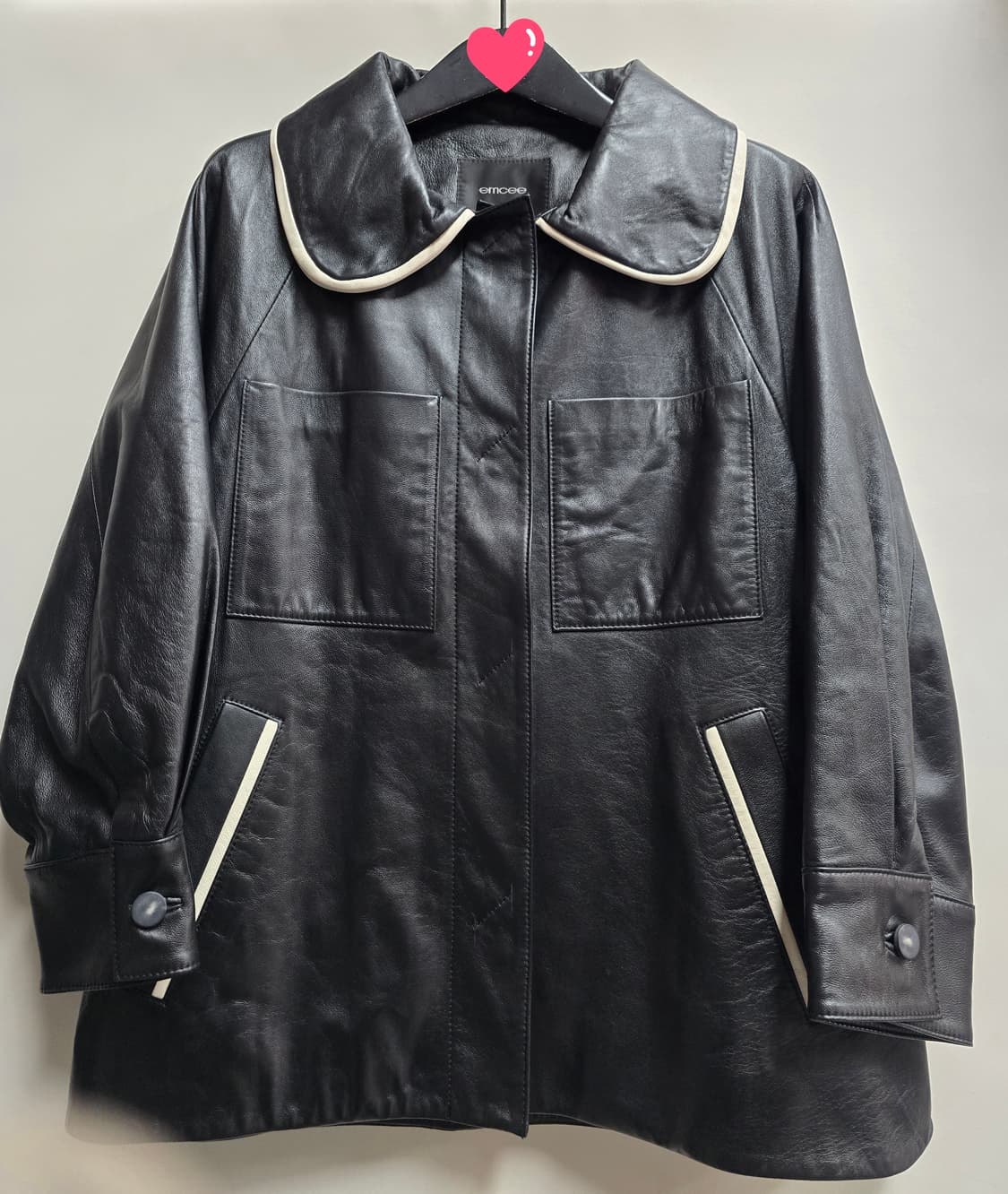 새상품)emcee 엠씨 이태리양가죽자켓 55~66 상품이미지1