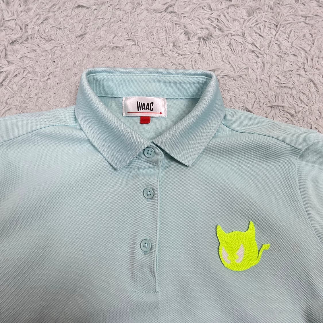 WACC 왁 여성 신품급 골프 피케티셔츠 민트 1호 (S) 상품이미지4