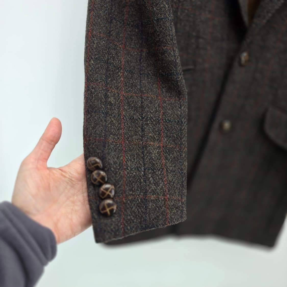 ZIOZIA 울 체크 슬림핏 코트  95 상품이미지2