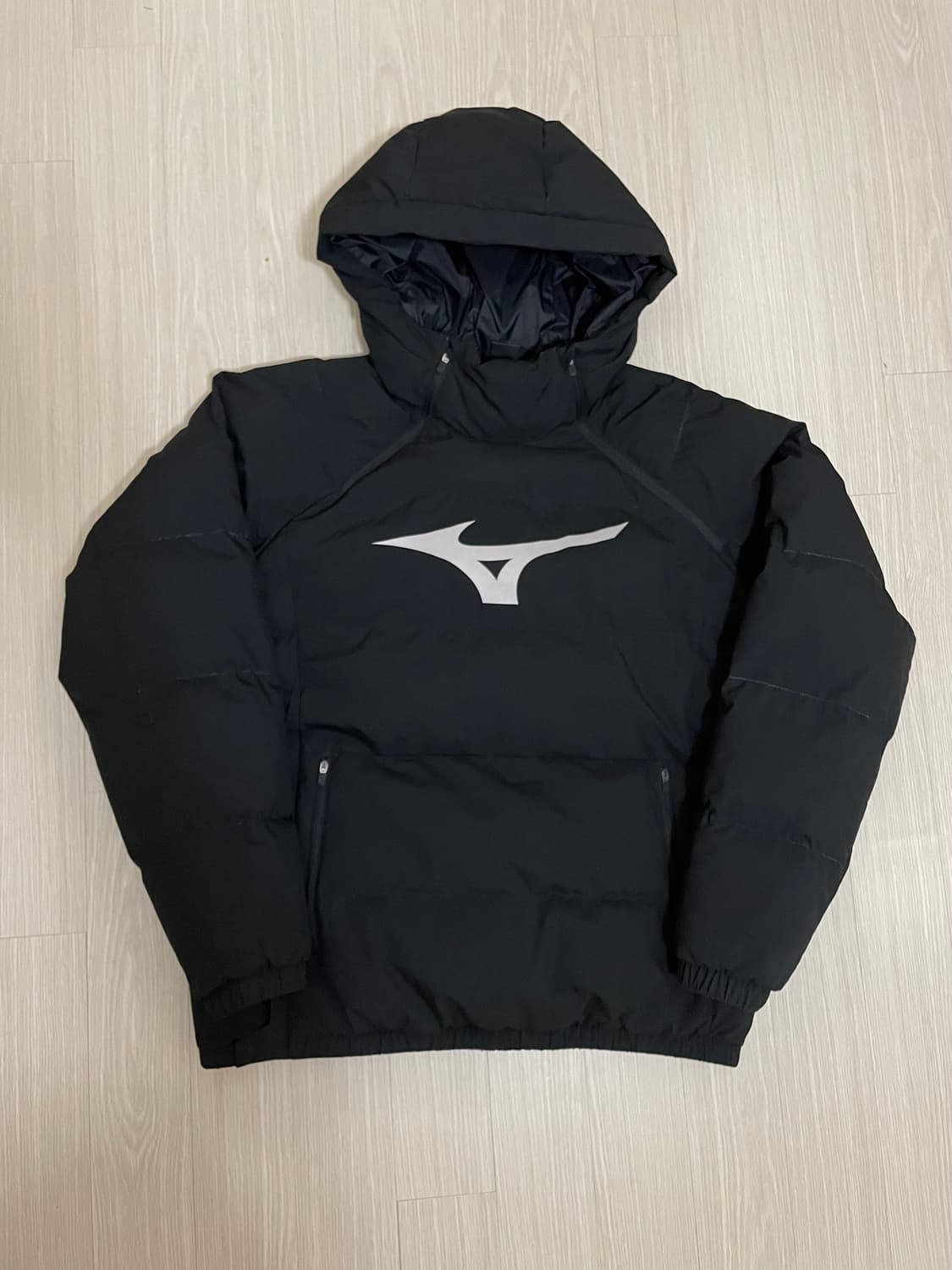 미즈노 MIZUNO 풀오버 패딩 아노락 블랙 상품이미지1