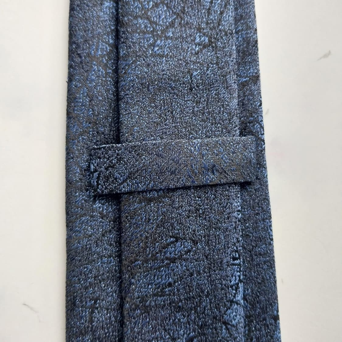 듀퐁 실크 네이비 텍스처 패턴 넥타이 8cm S~A+등급 K2463 상품이미지9