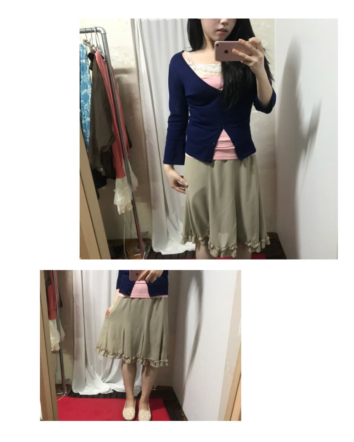 vintage cancan lace feminine kaki skirt 상품이미지6