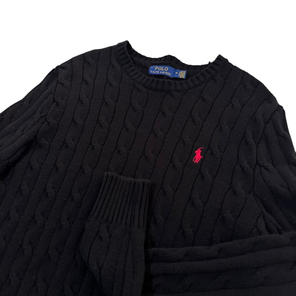 신형 폴로 랄프로렌 블랙 꽈배기 니트 상품이미지2