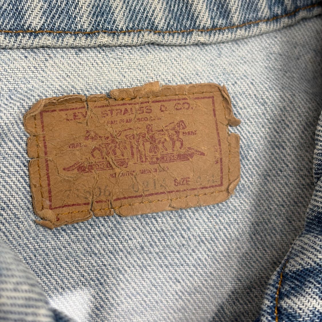 80s 리바이스 데님 청 트러커 자켓 상품이미지3