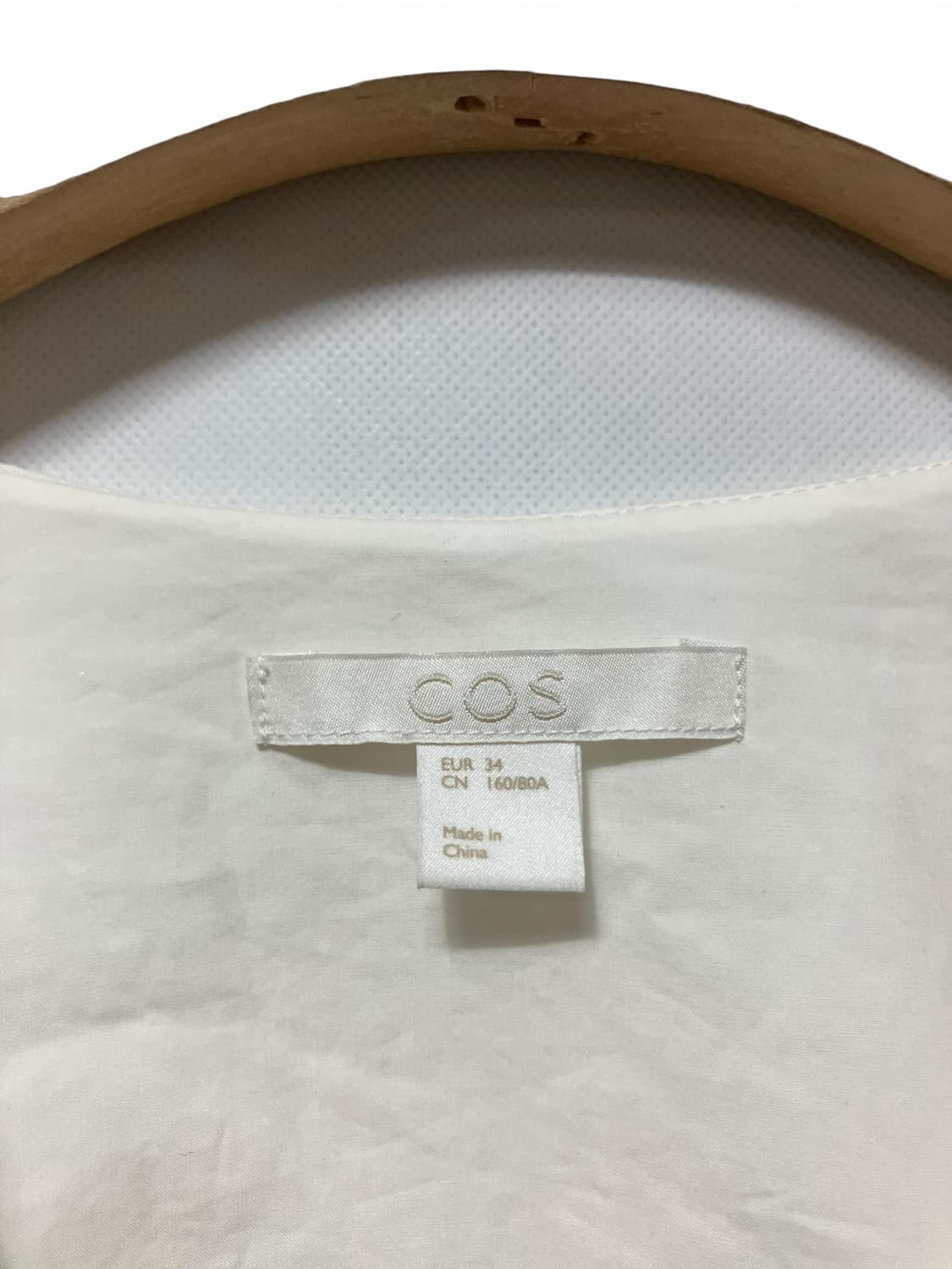 COS 코스 화이트 언발란스컷 롱 셔츠 S 상품이미지3