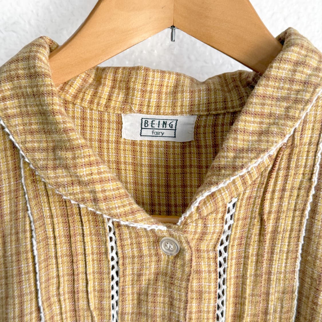 해그리브 머스타드 체크 원피스 상품이미지5