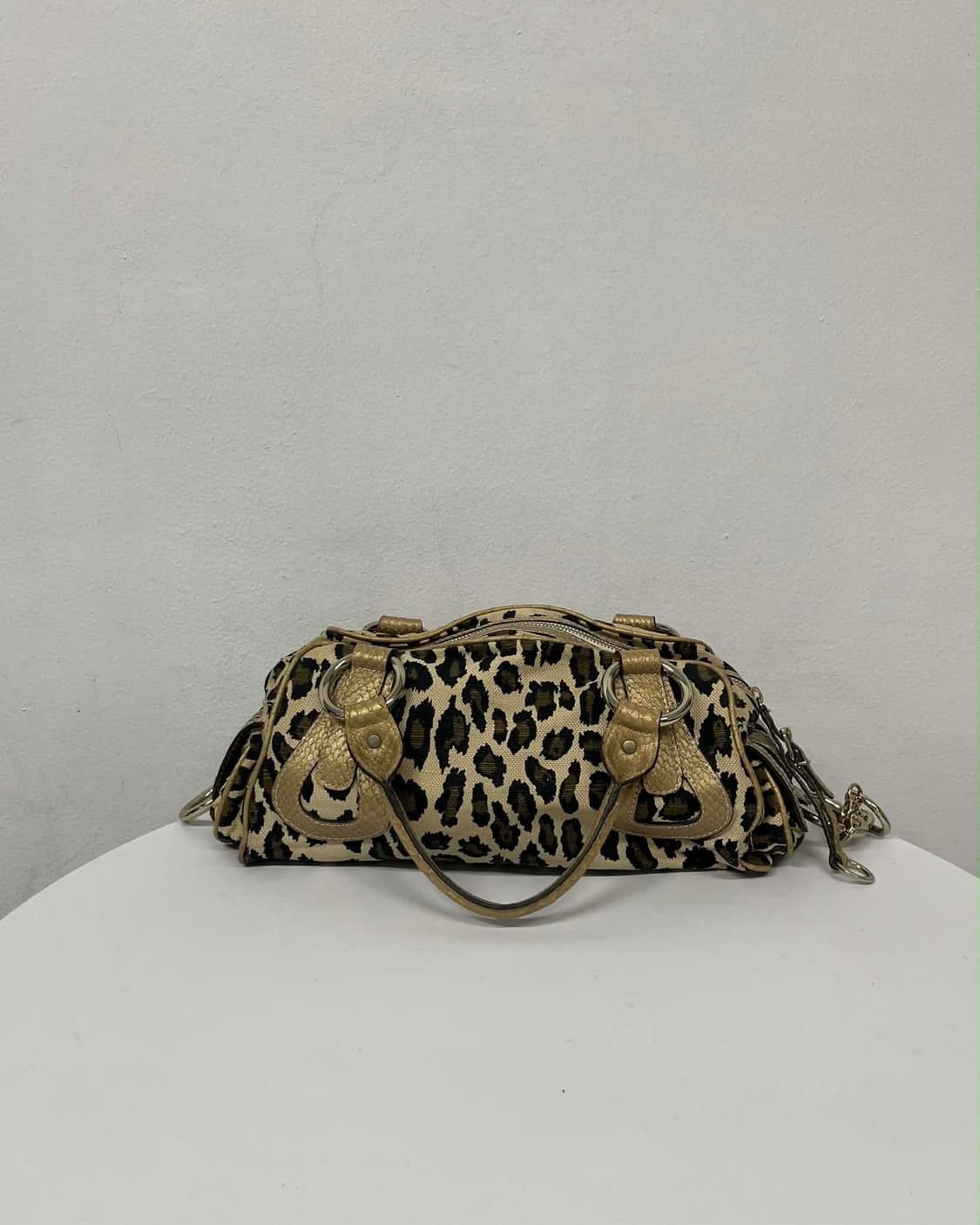 게스 빈티지 레오파드 G버클 체인 토트백 숄더백 상품이미지4