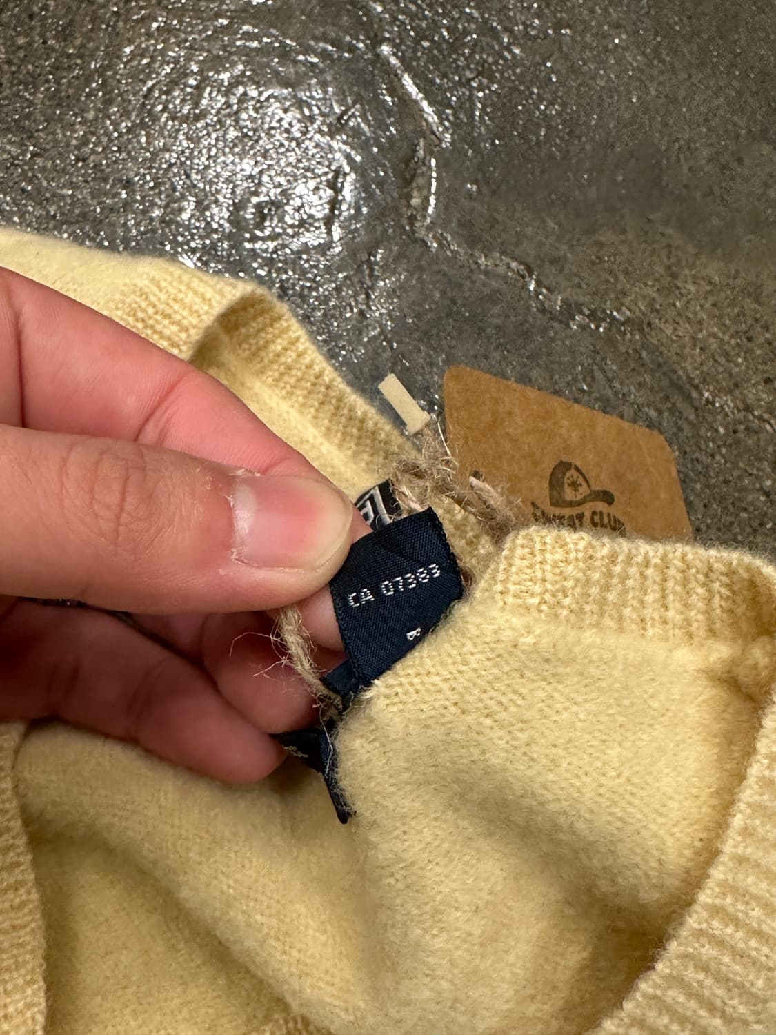 폴로 랄프로렌 옐로우 니트 조끼 M 상품이미지5