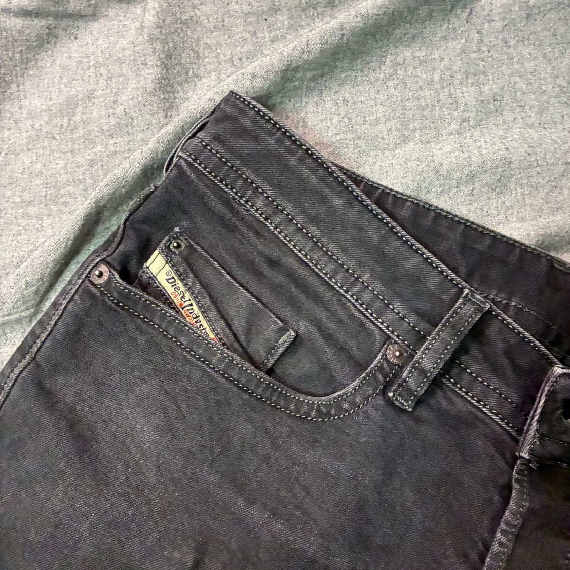 정품 큐얼 디젤 블랙 슬림진 상품이미지4