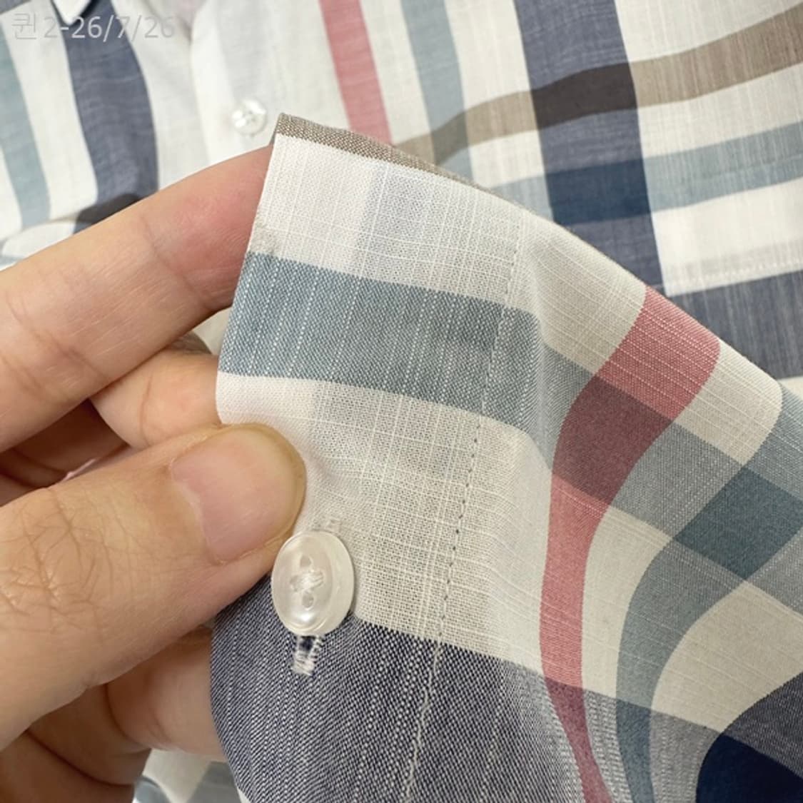 닥스 남자 체크 남방/셔츠 반팔셔츠 100 상품이미지7