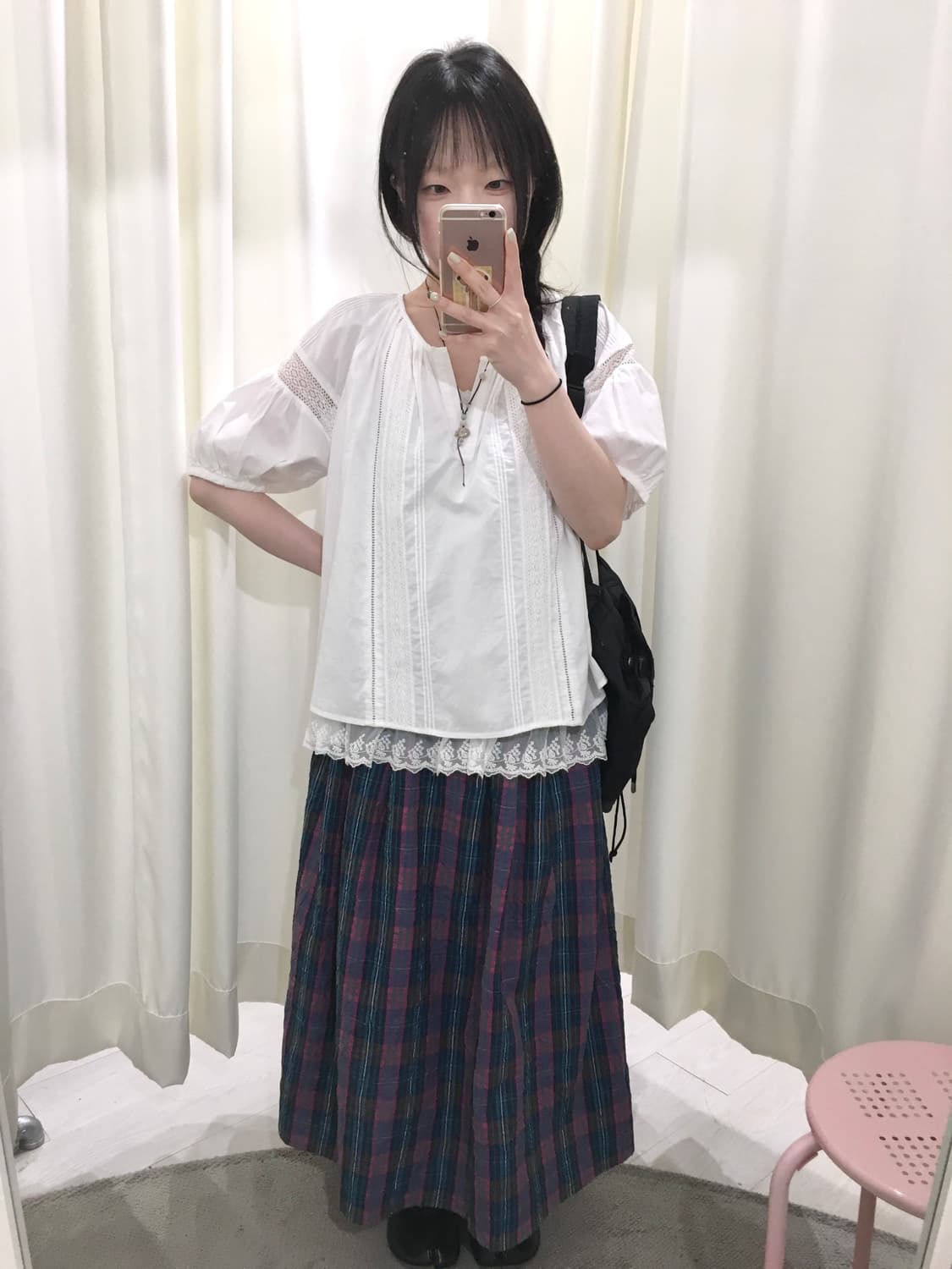 vivid check skirt 상품이미지3