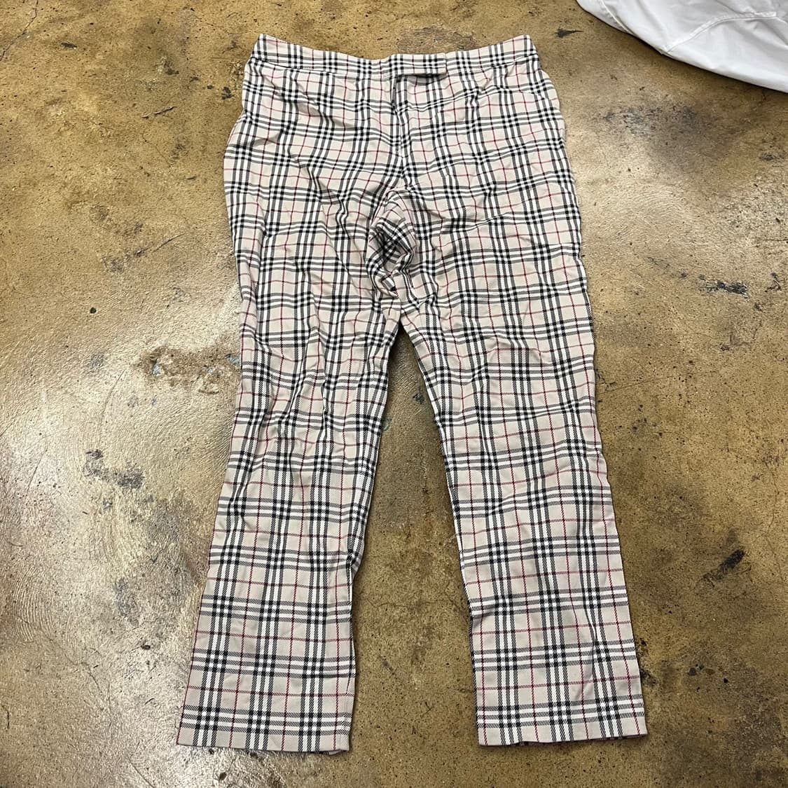 [정품/40] 버버리 체크 바지 Beige b16 상품이미지3