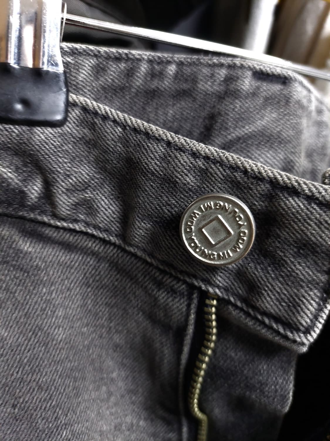 우영미 바이커진 블랙 워싱 데님 46 상품이미지2