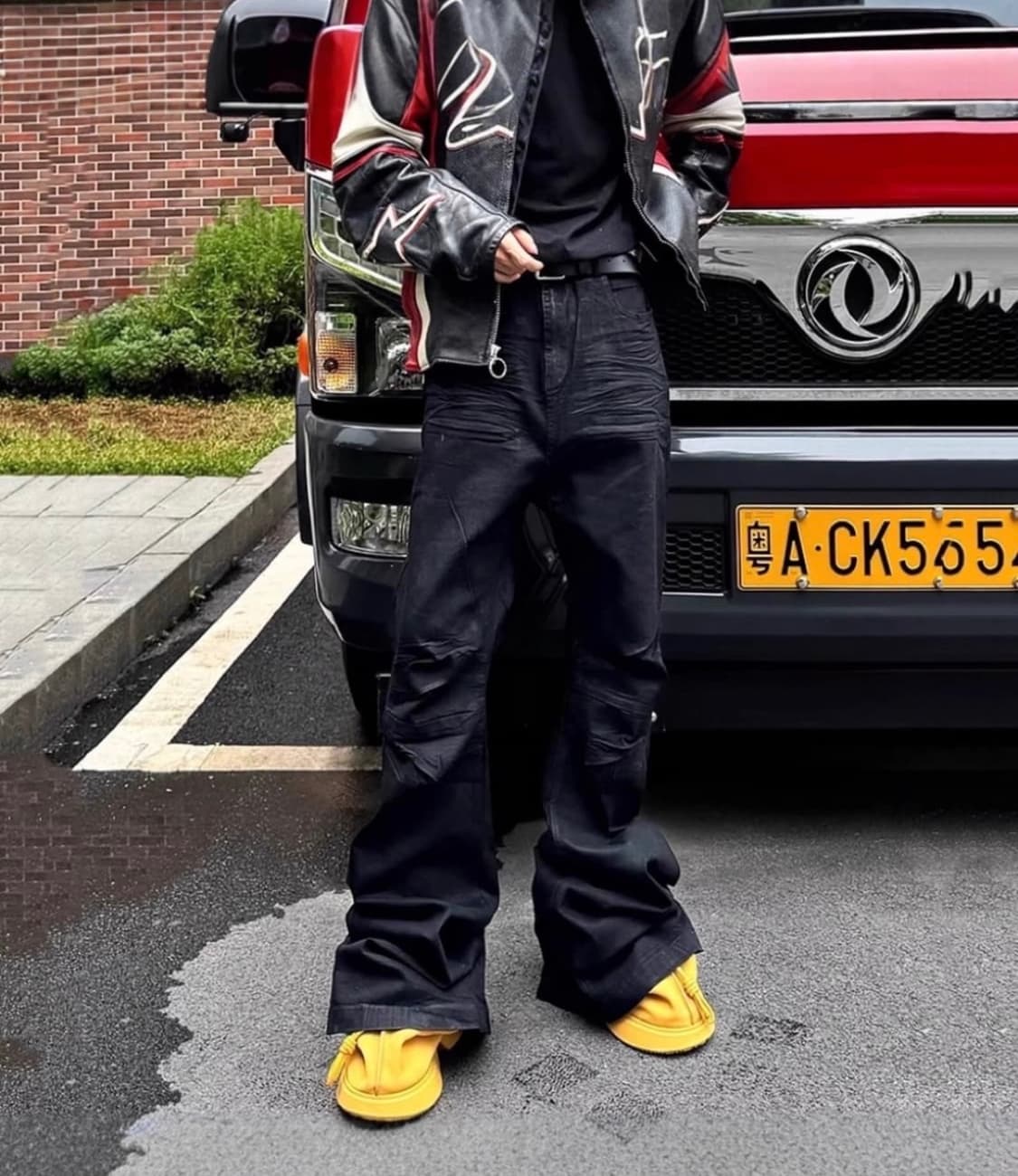 릭오웬스 스타일 코튼 플레어진  상품이미지5