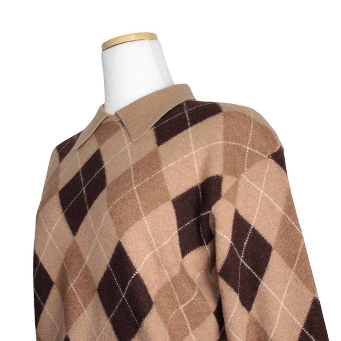 막스마라 울앙고라 혼방 체크 니트 셔츠 44, 55 상품이미지4