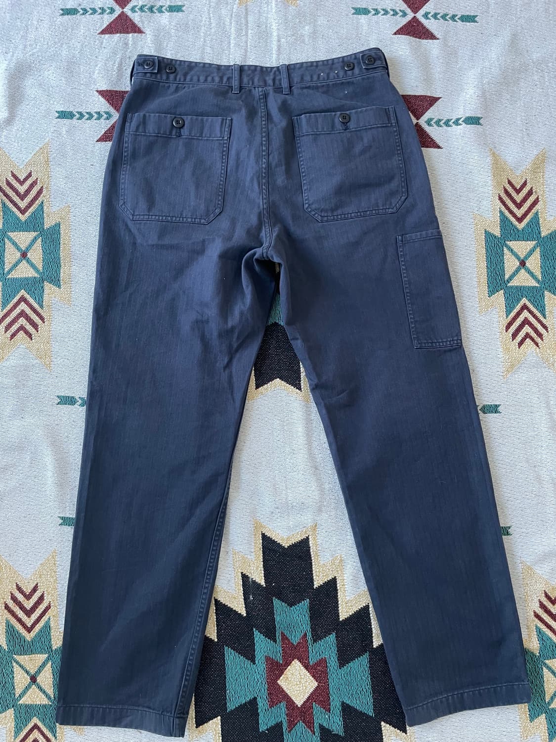 Wallace and Barnes(왈라스앤바네스) 네이비 헤링본 팬츠 상품이미지5