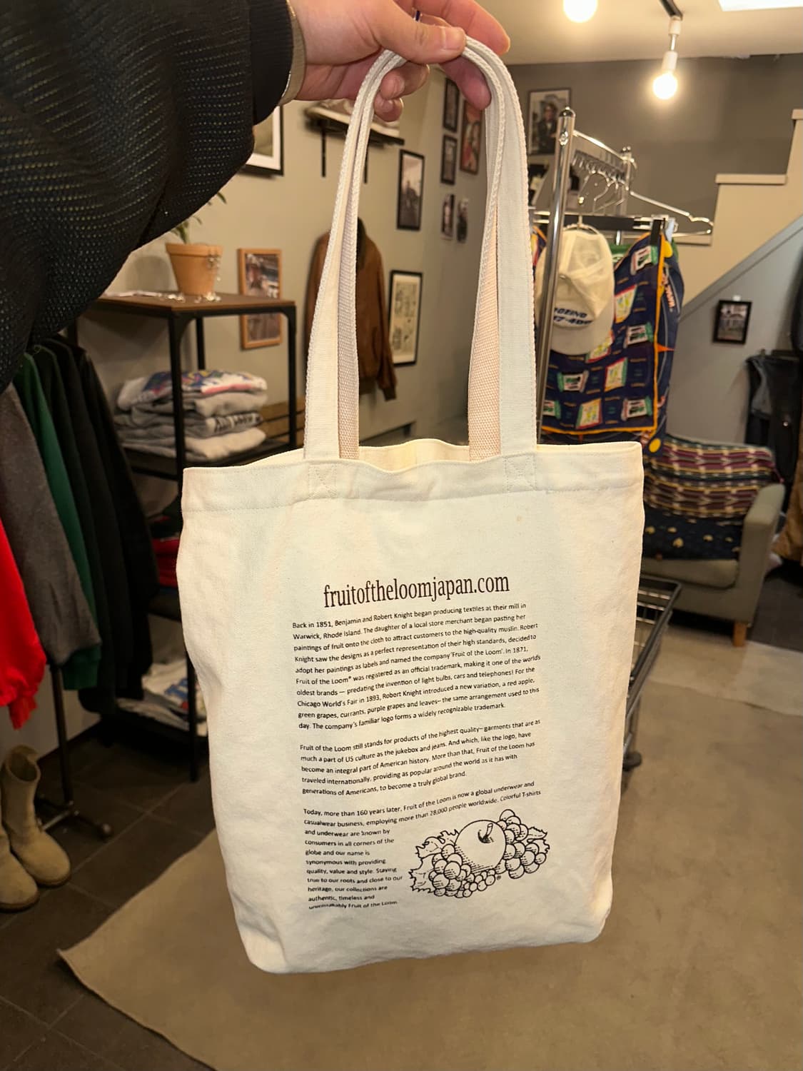 Fruit of the loom logo print eco bag 상품이미지4