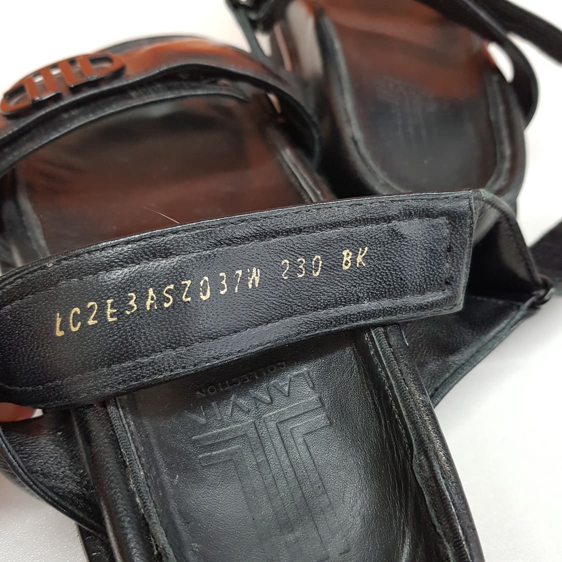 랑방(LANVIN)  레더 더블 스트랩 샌들 230사이즈 상품이미지6