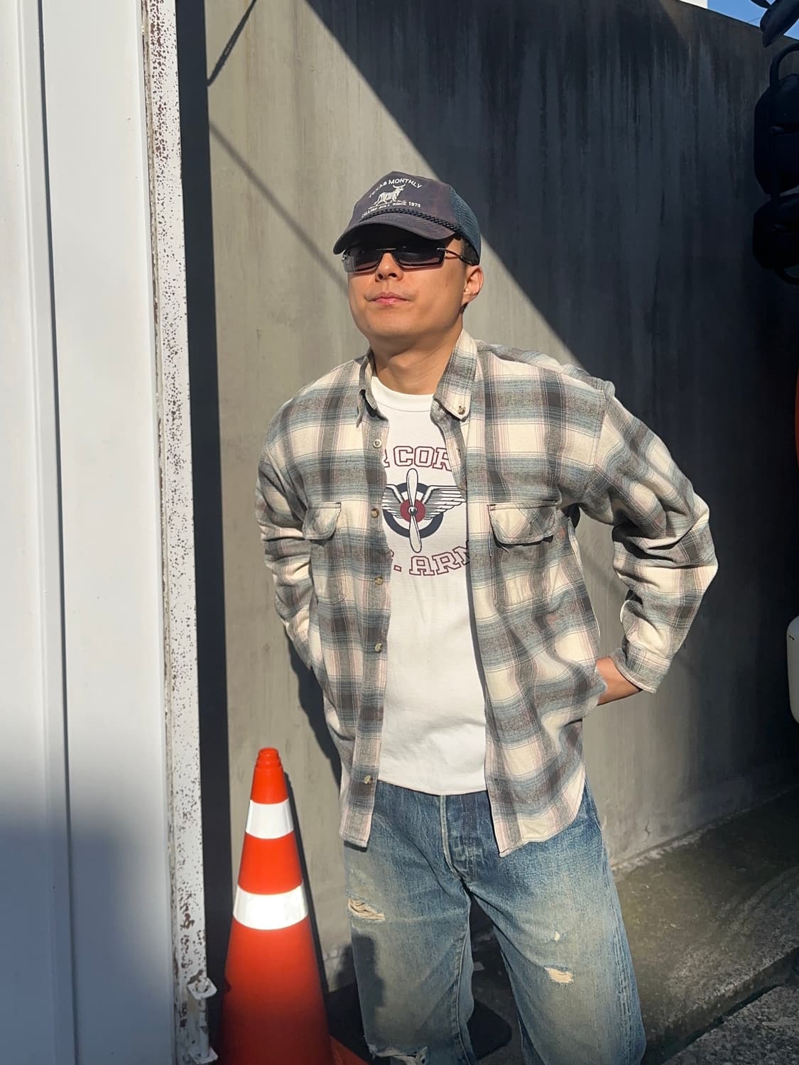 90’s Pepsi check pattern flannel shirt 상품이미지1