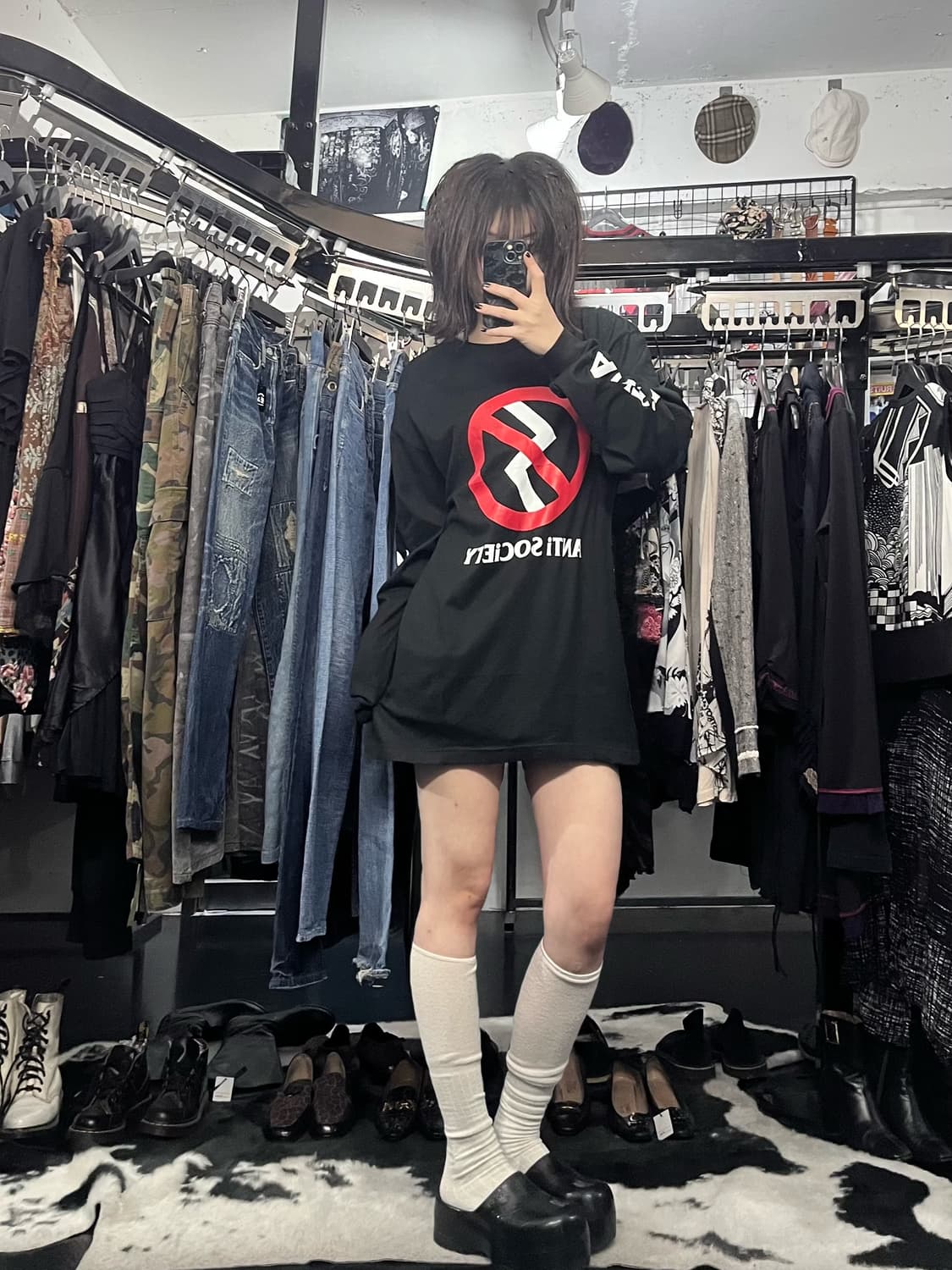 오버핏 프린팅 롱슬리브 상품이미지1