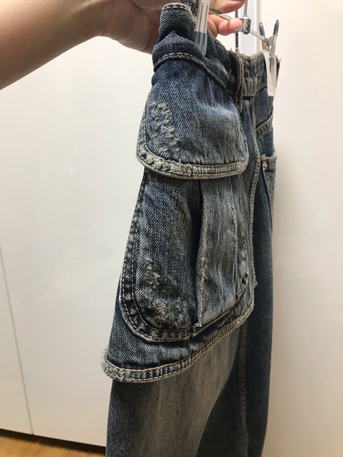 ootj 포켓데님롱스커트 상품이미지3