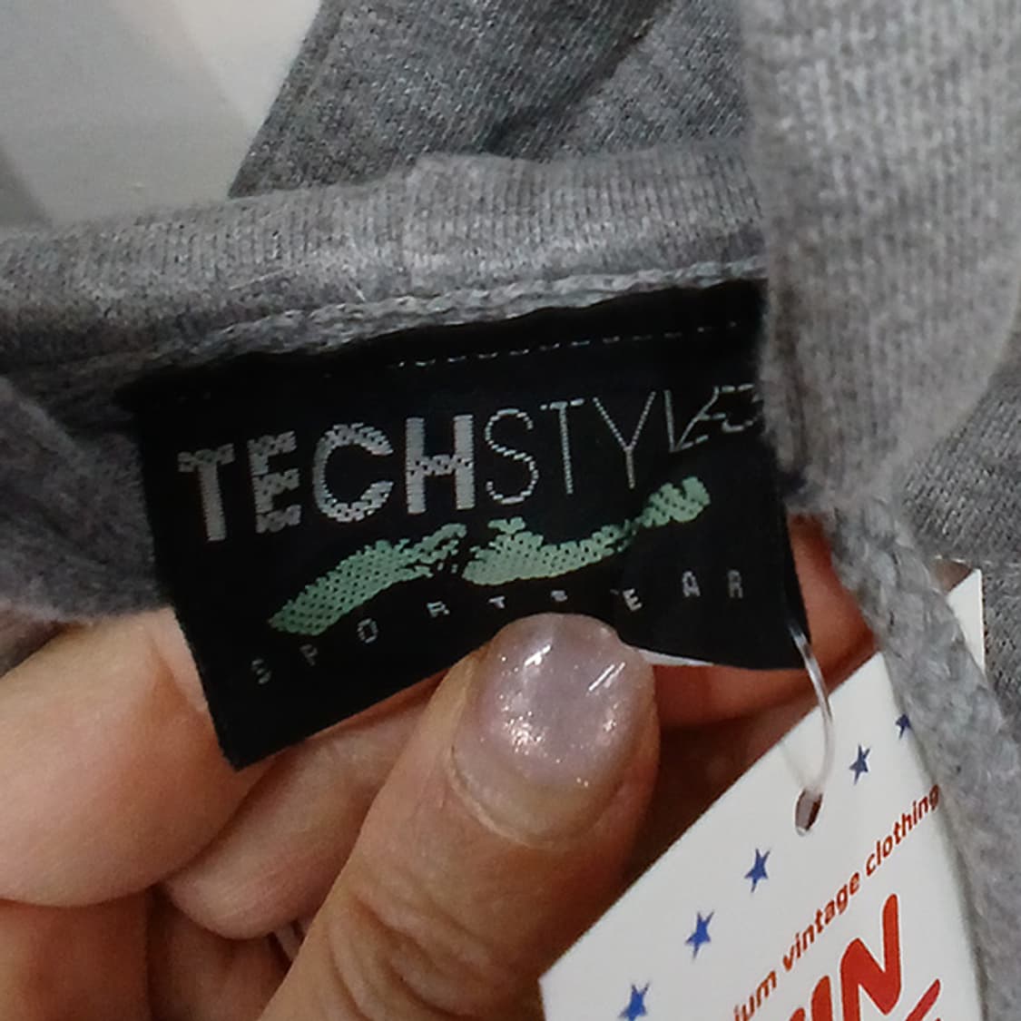 테크스타일 멜란지그레이 후드 기모 맨투맨 L 상품이미지3