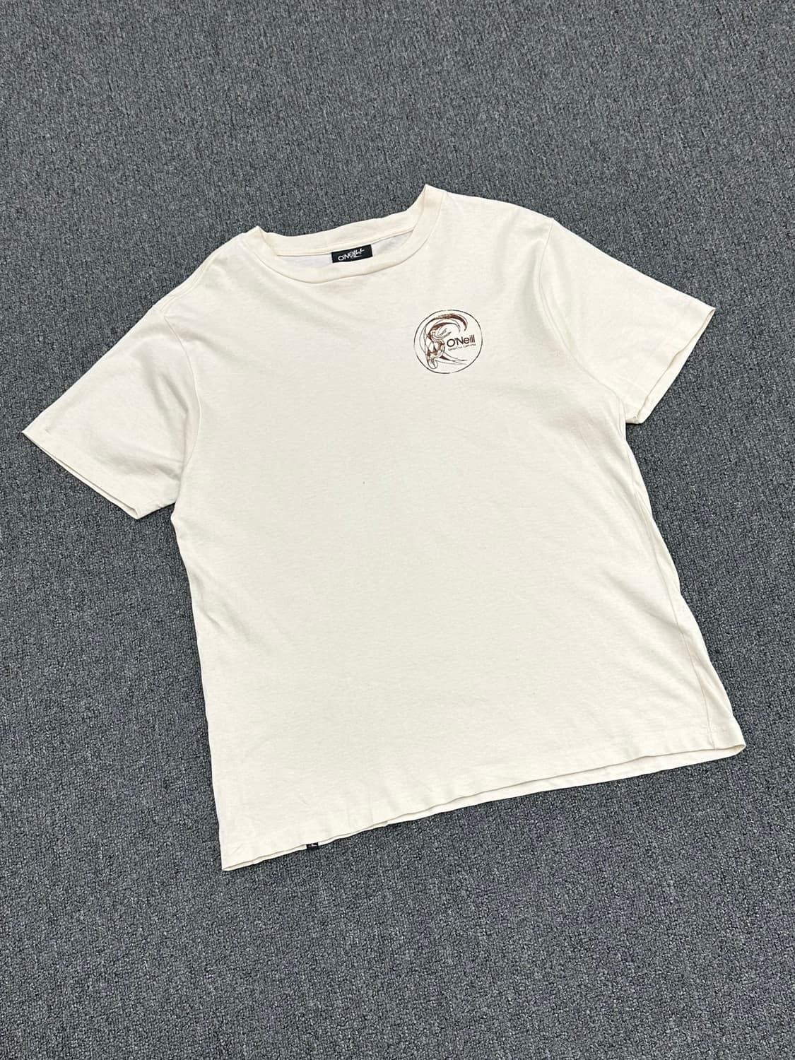 L)Oneill vintage 백프린팅 아이보리 반팔 상품이미지1