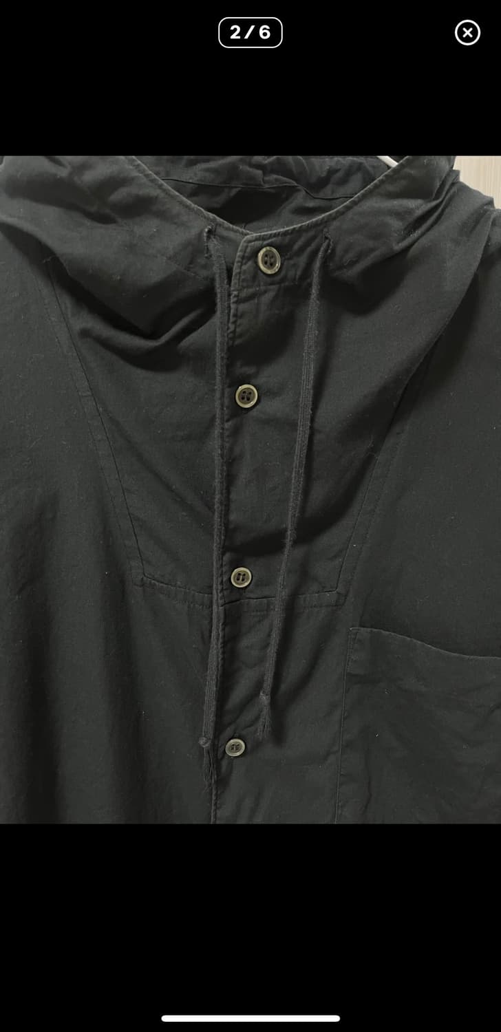 꼼데가르송 블랙 후드 셔츠 상품이미지2