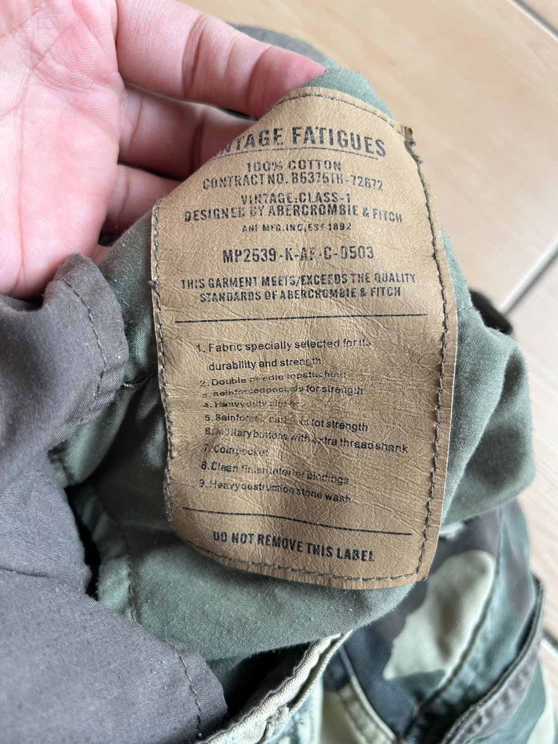 아베크롬비 카모 카고팬츠32in 상품이미지8