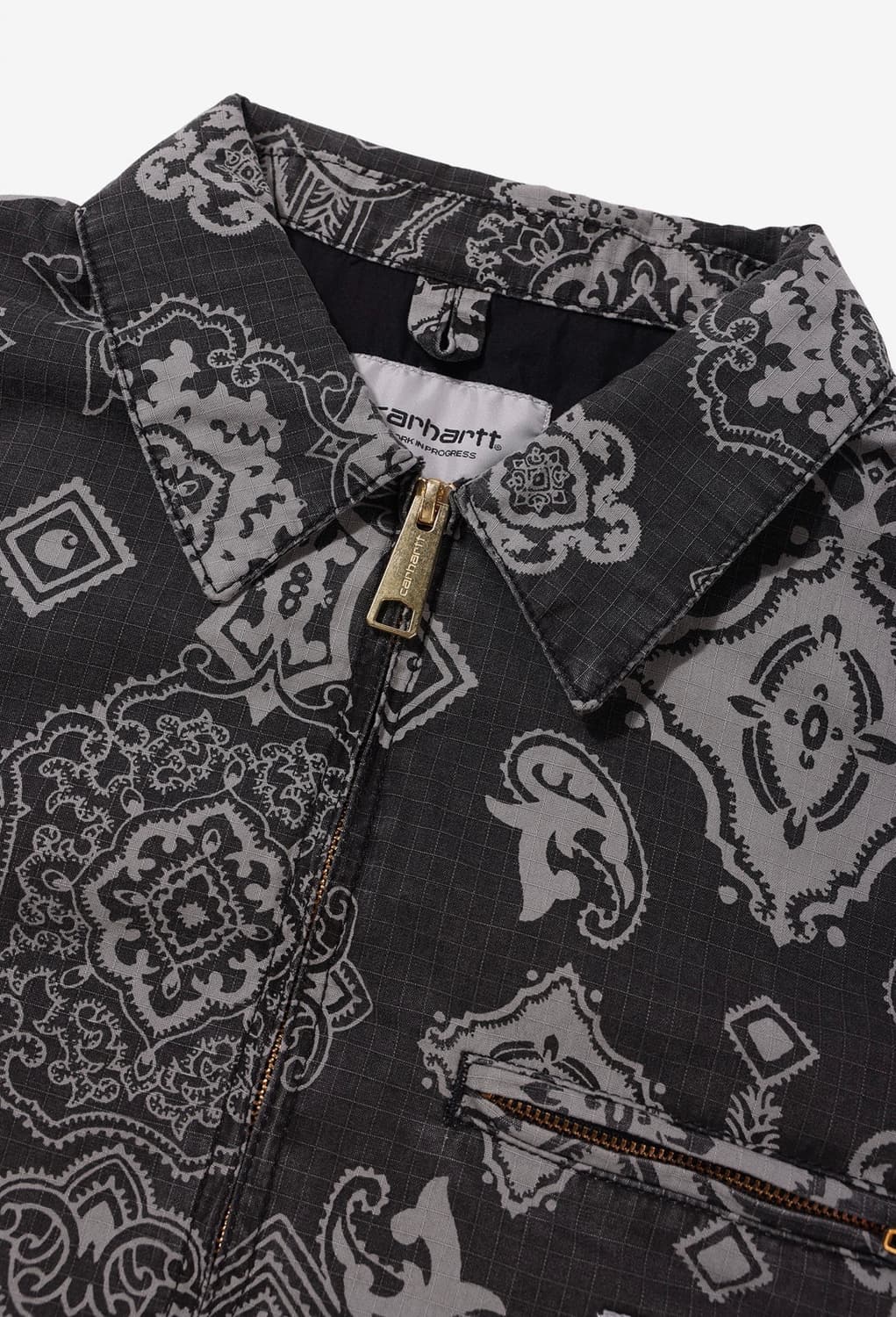 칼하트 WIP 디트로이트 자켓 (새상품) L 페이즐리 그레이 상품이미지5