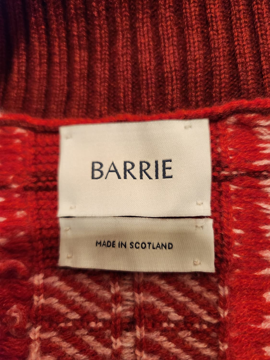 (정품)샤넬 배리 BARRIE 레드 타탄체크 캐시미어 자켓 상품이미지5