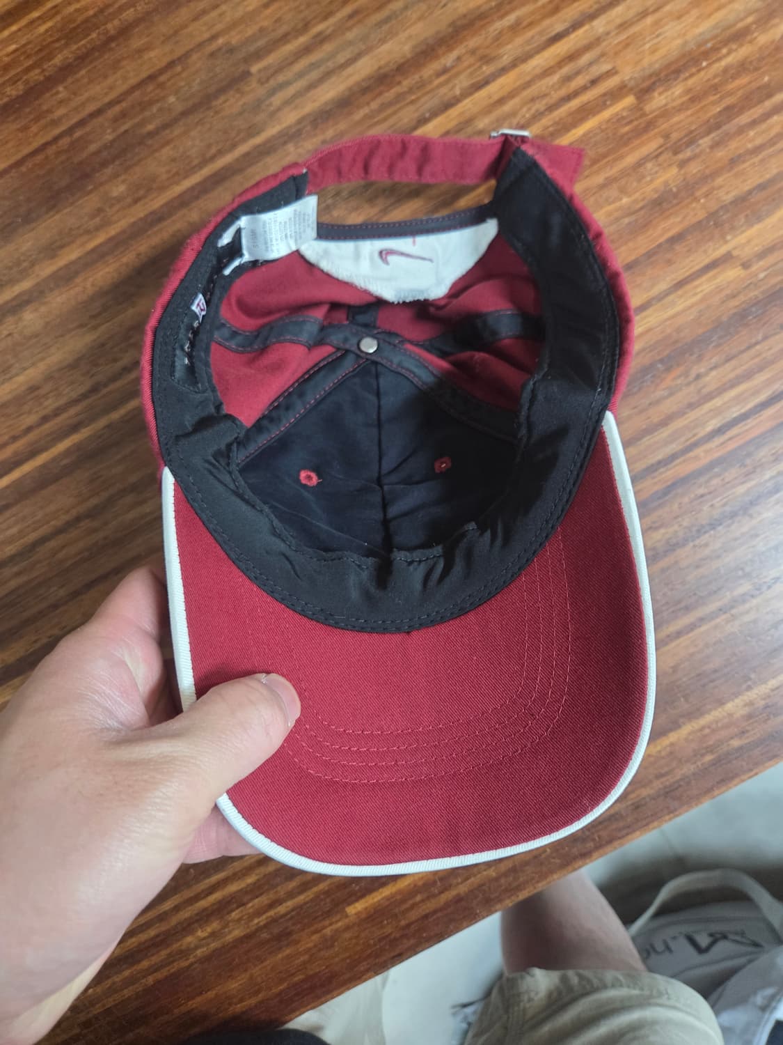 나이키 빈티지 올드스쿨 타이거우즈 모자 프리 버건디 상품이미지4