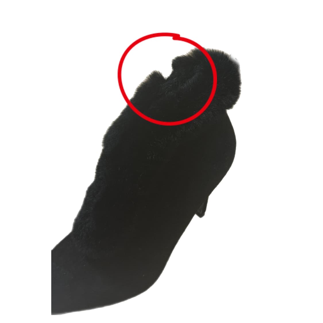 누벅 가죽 퍼 디테일 하이힐 상품이미지5