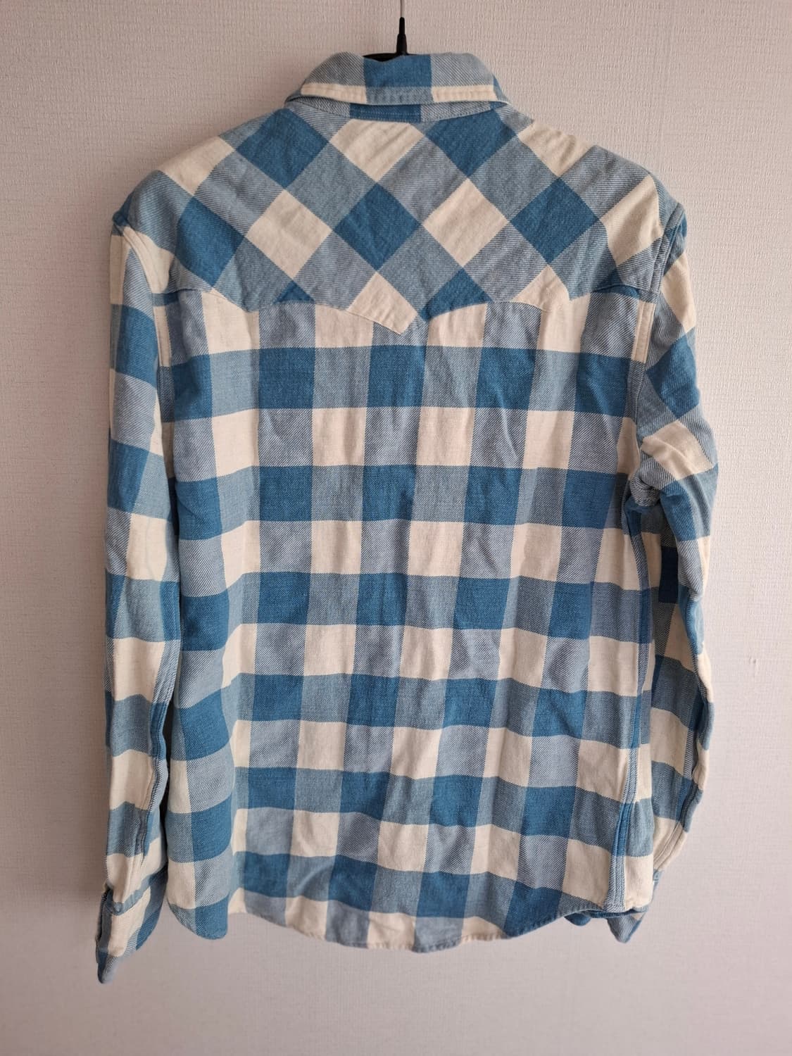 M RRL 플래드 트윌 블루 화이트 체크 웨스턴 셔츠 상품이미지7