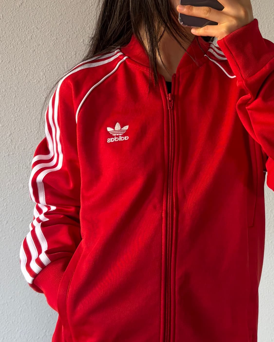 [M]아디다스 트레포일 SST 레드 트랙탑 져지 상품이미지1