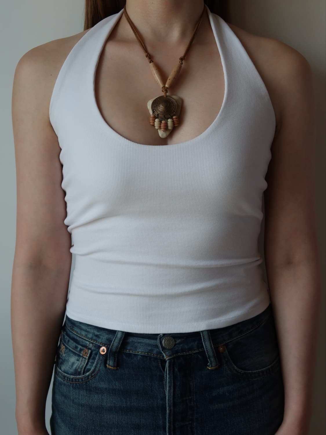 bronze disc pendant necklace 상품이미지2