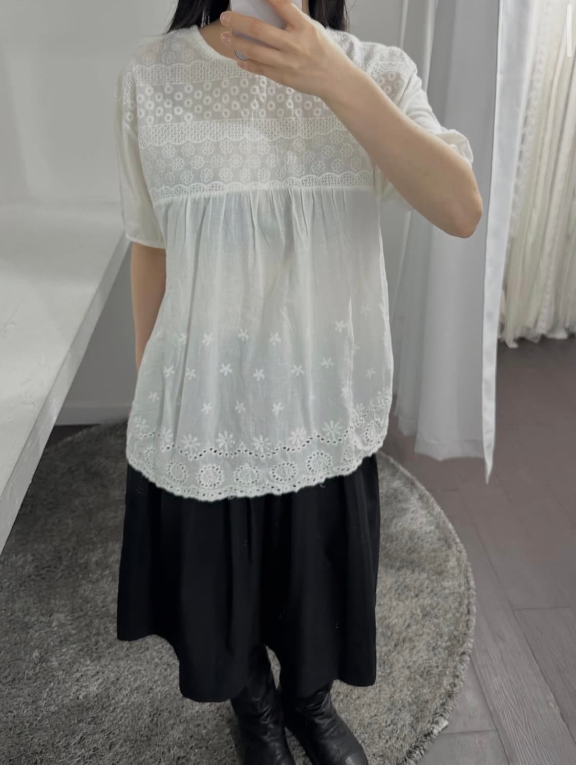 white mori blouse 상품이미지3