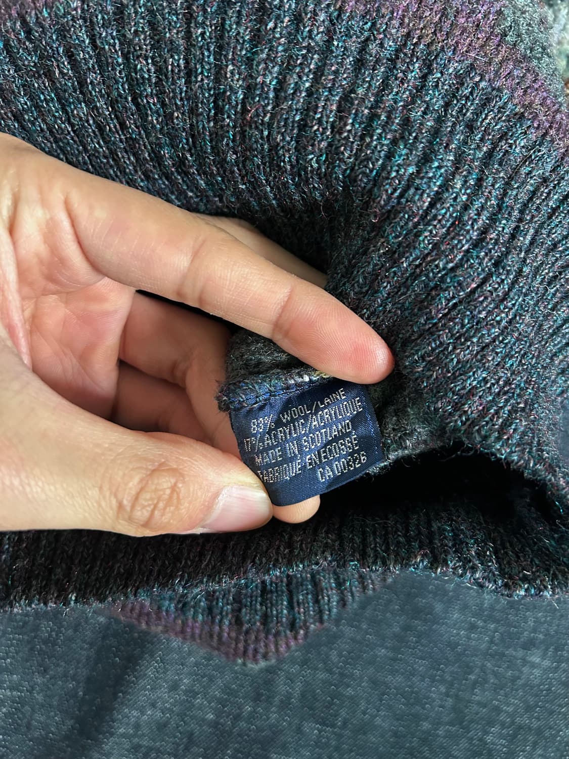 90s Gant 페어아일 패턴 울 니트 상품이미지8