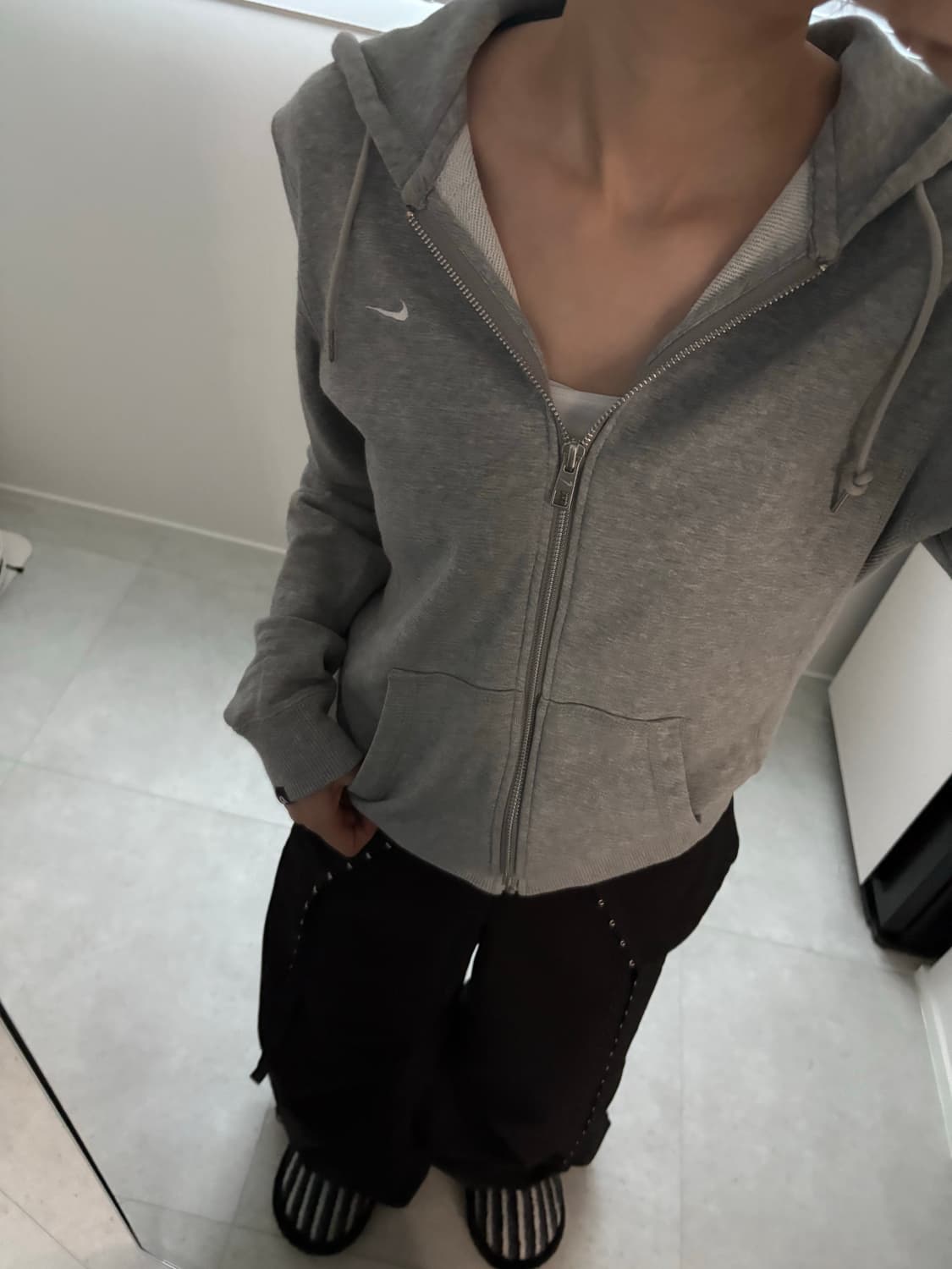 나이키 회색 후집 상품이미지2