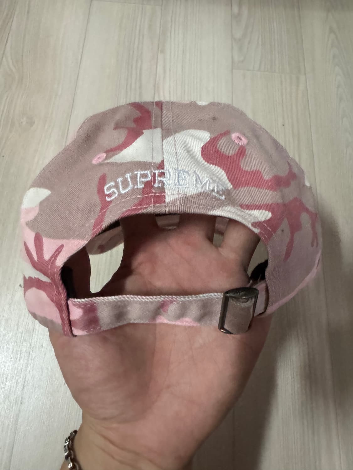 새상품)슈프림 피그먼트 핑크카모 S로고 볼캡 상품이미지2