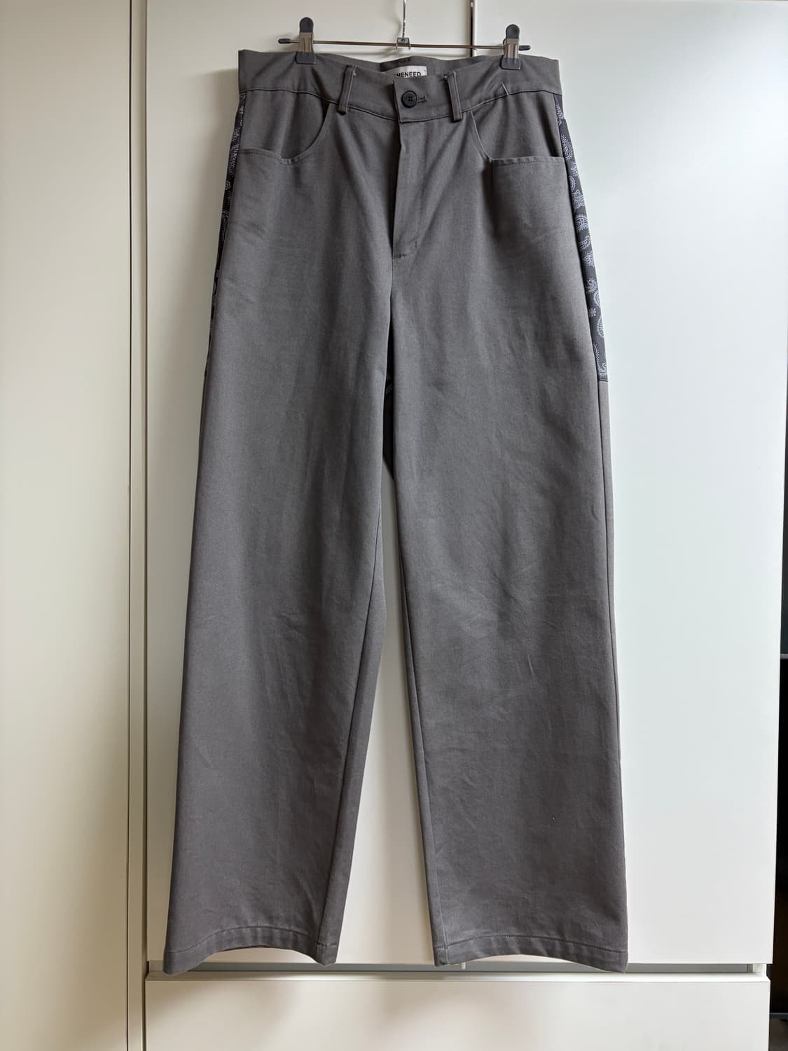 Nonameneed 그레이 페이즐리 코튼 팬츠 상품이미지2
