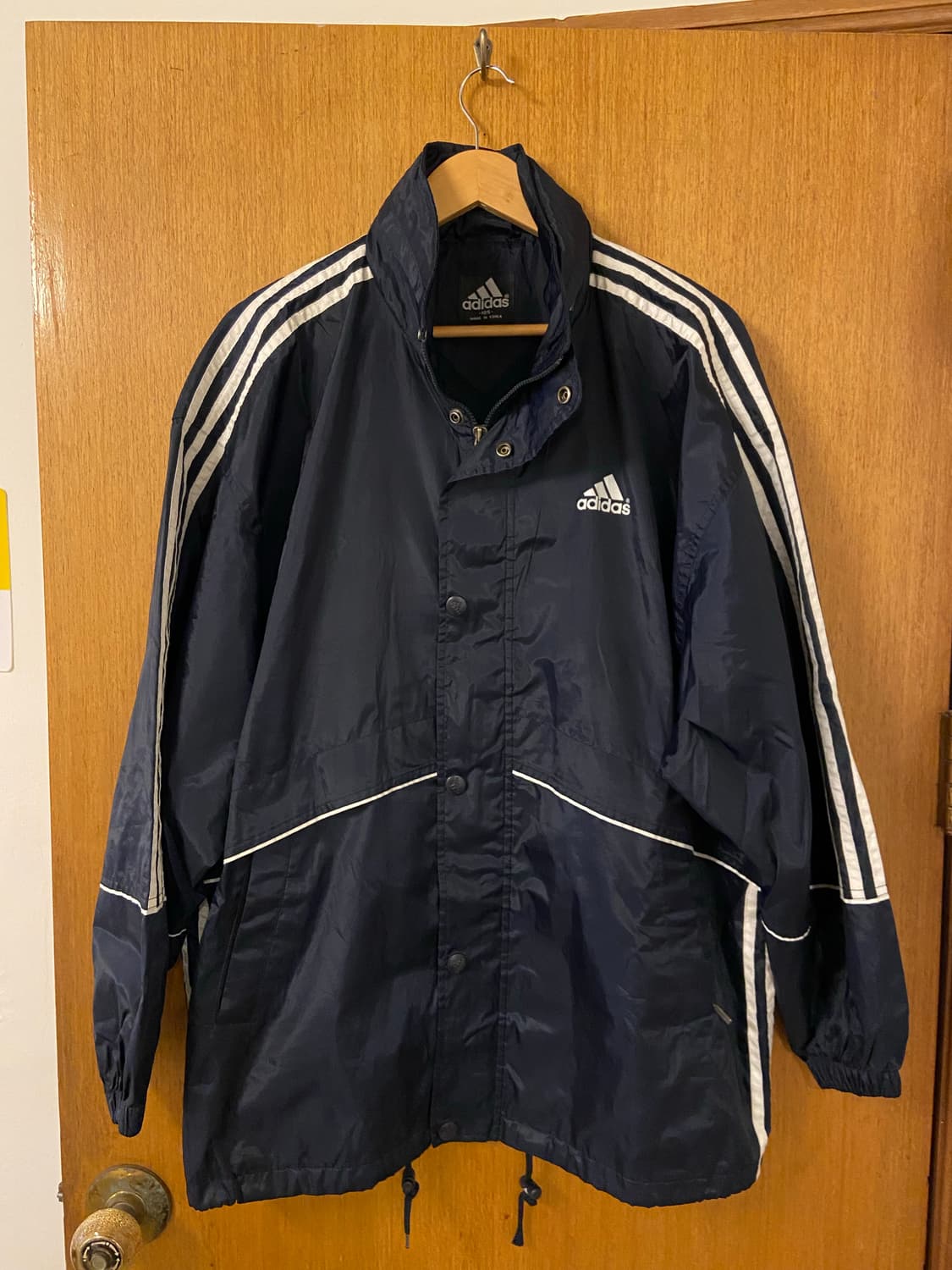 빈티지 아디다스 네이비 삼선 바람막이 자켓 상품이미지1